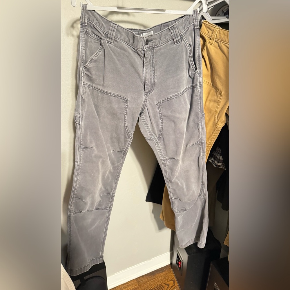 Carhartt canvas double knee 32inch relaxed fit grey